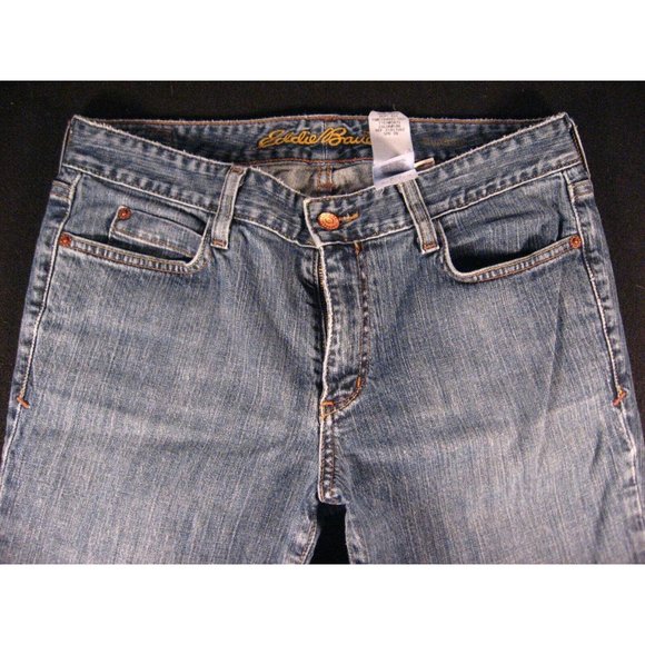 Eddie Bauer Womans Jeans 8R Blue Denim Classic Pacific Wash Bootcut Stretch - Picture 4 of 11